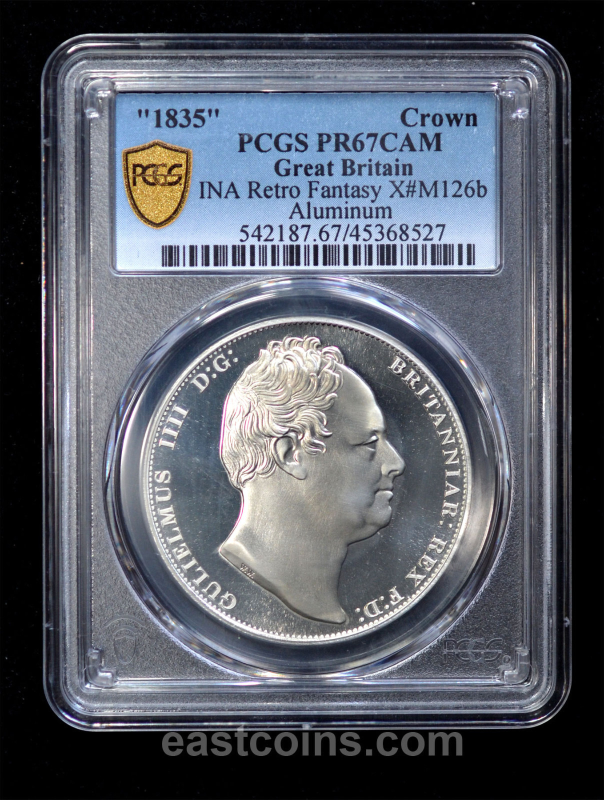 PCGS PR67 1835 Dated Great Britain William IIII 3 GRACES X