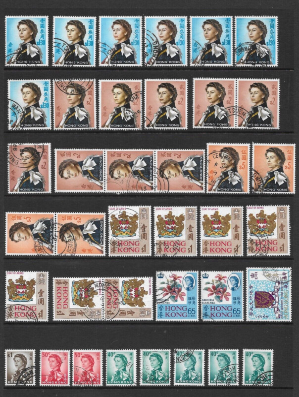 HONG KONG     QUEEN ELIZABETH II  VARIOUS USED ISSUES      1962 - 1969