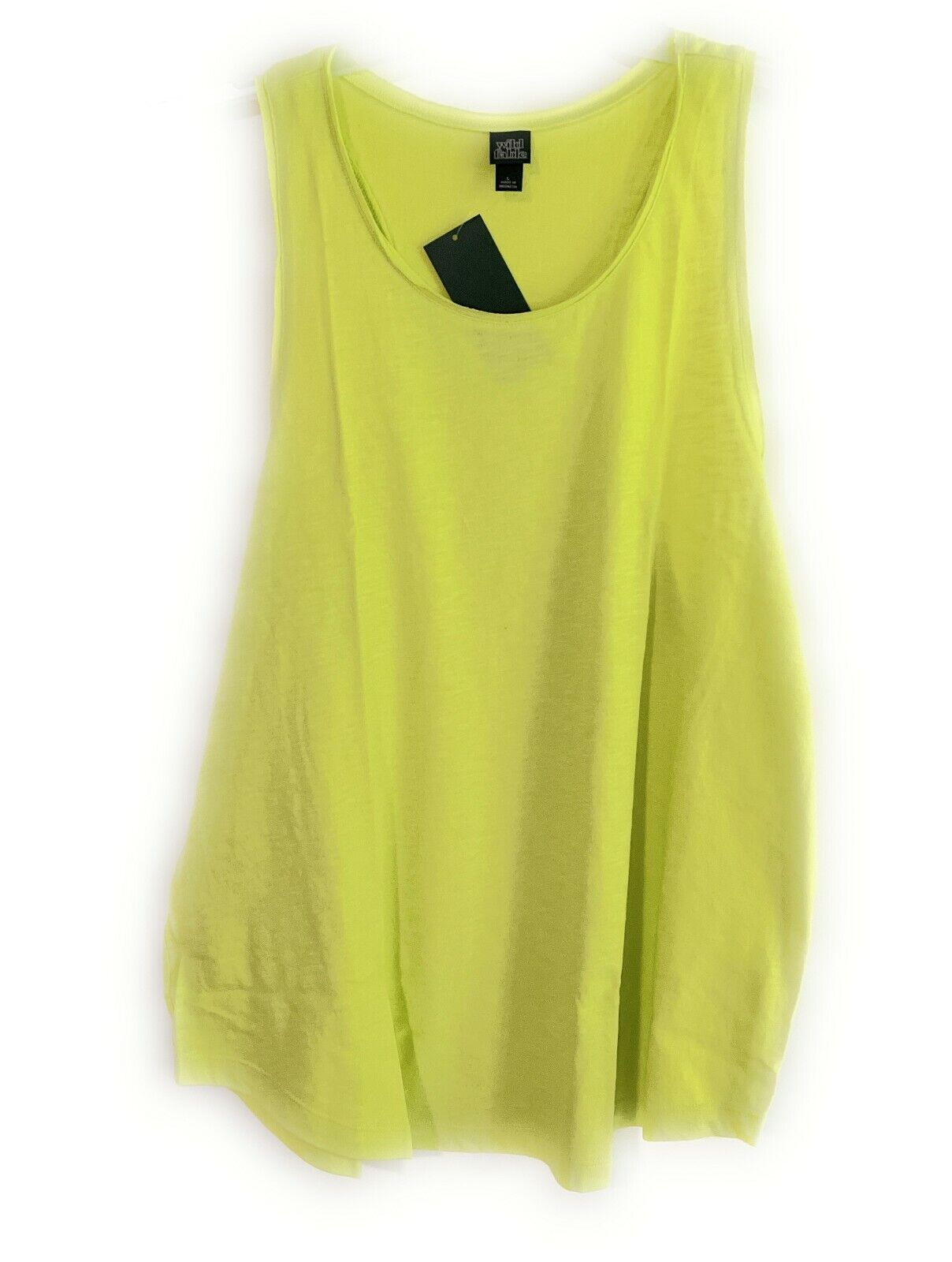 Women's Size Large Relaxed Fit Tank Top Racerback- Wild Fable Citron Green NEW