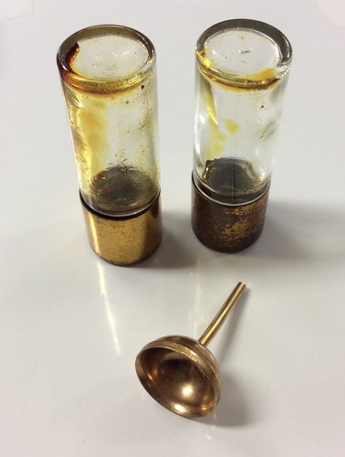 Vintage Perfume Bottle Travel Set With Leather Case And Funnel