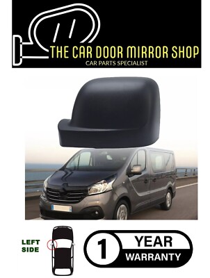 Fits Fiat Talento 2016 to 2022 Left Side Wing Mirror Casing Cover Upper Black