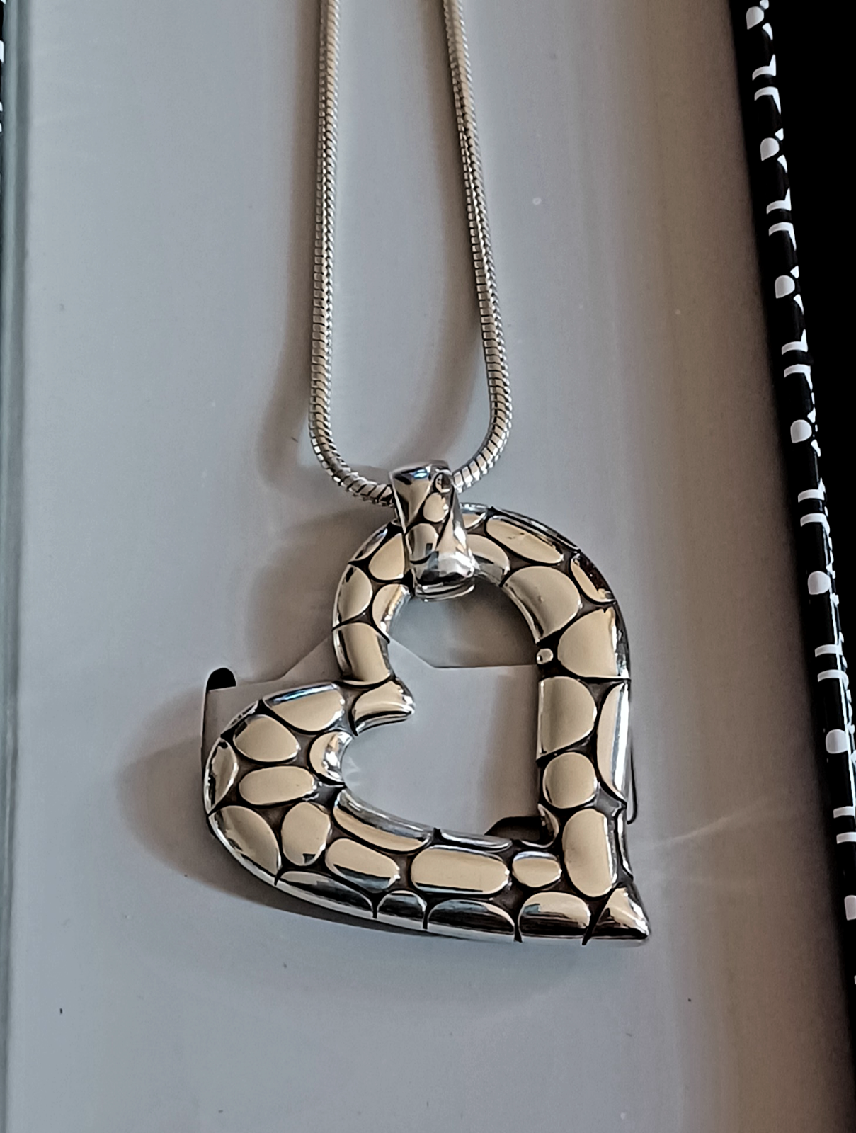 Retired Brighton Pebble Heart Silver Tone JN0290 18