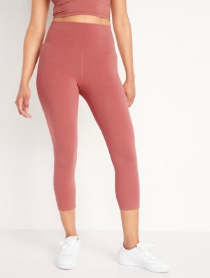 Old Navy Women's Size XS ~ High-Waisted PowerSoft Side-Pocket Crop Leggings $37