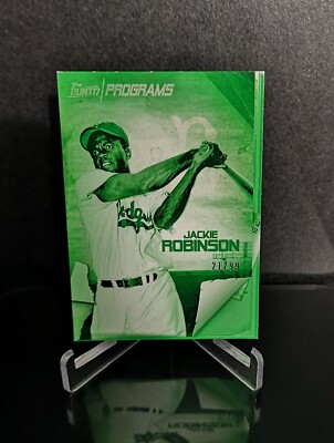 #'ed/99   JACKIE ROBINSON SP 2017 Topps Bunt Program Green Parallel Insert