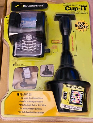Bracketron Universal Mobile Cup-it Pro-Series Cup Holder Mount New in Package