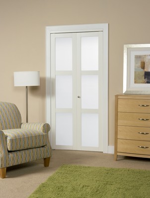 Manufactured Wood Baldarassario Paneled Bi-Fold Door White 36
