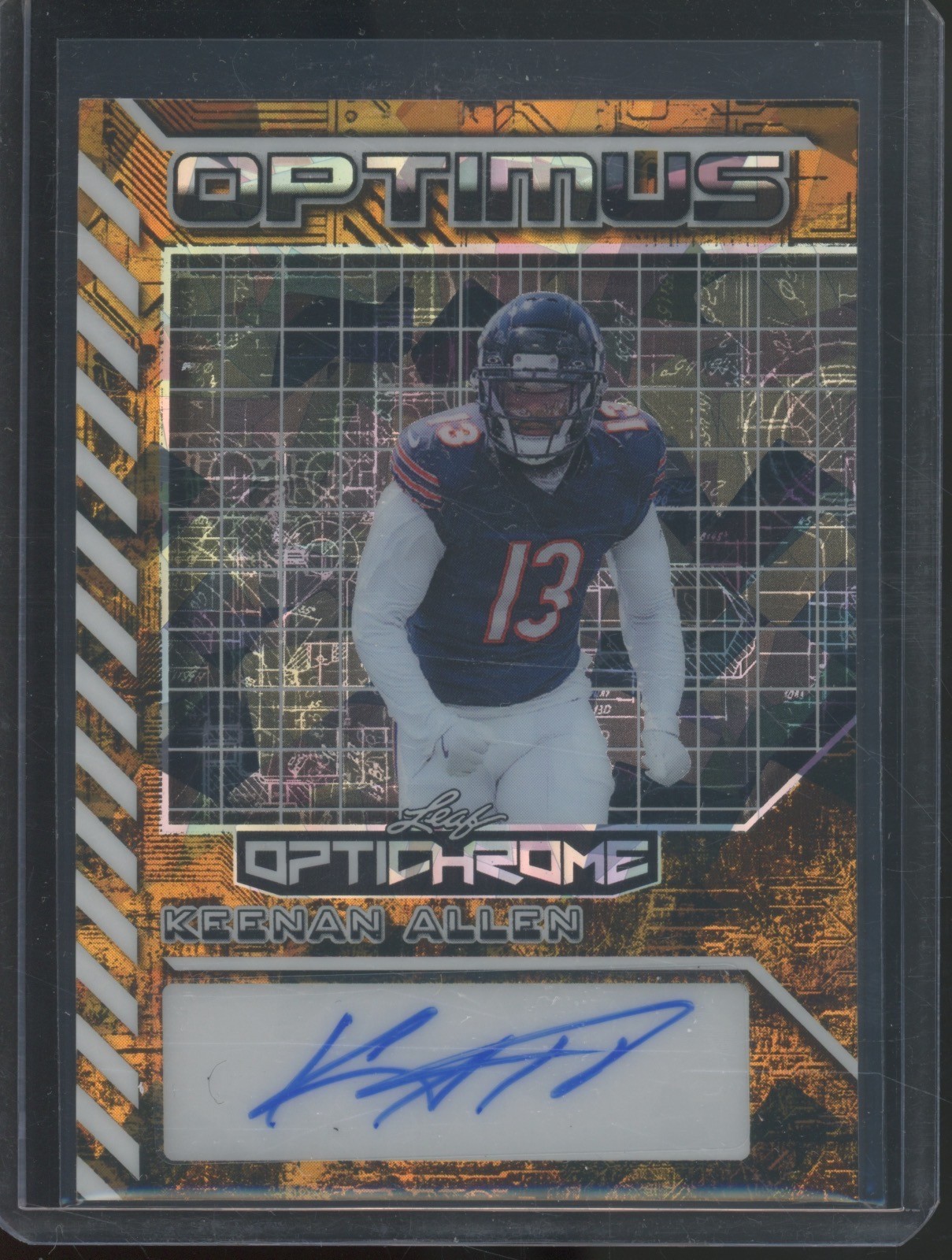 2025 Leaf Optichrome Optimus Crystal Gold Keenan Allen 1/1 Auto Autograph