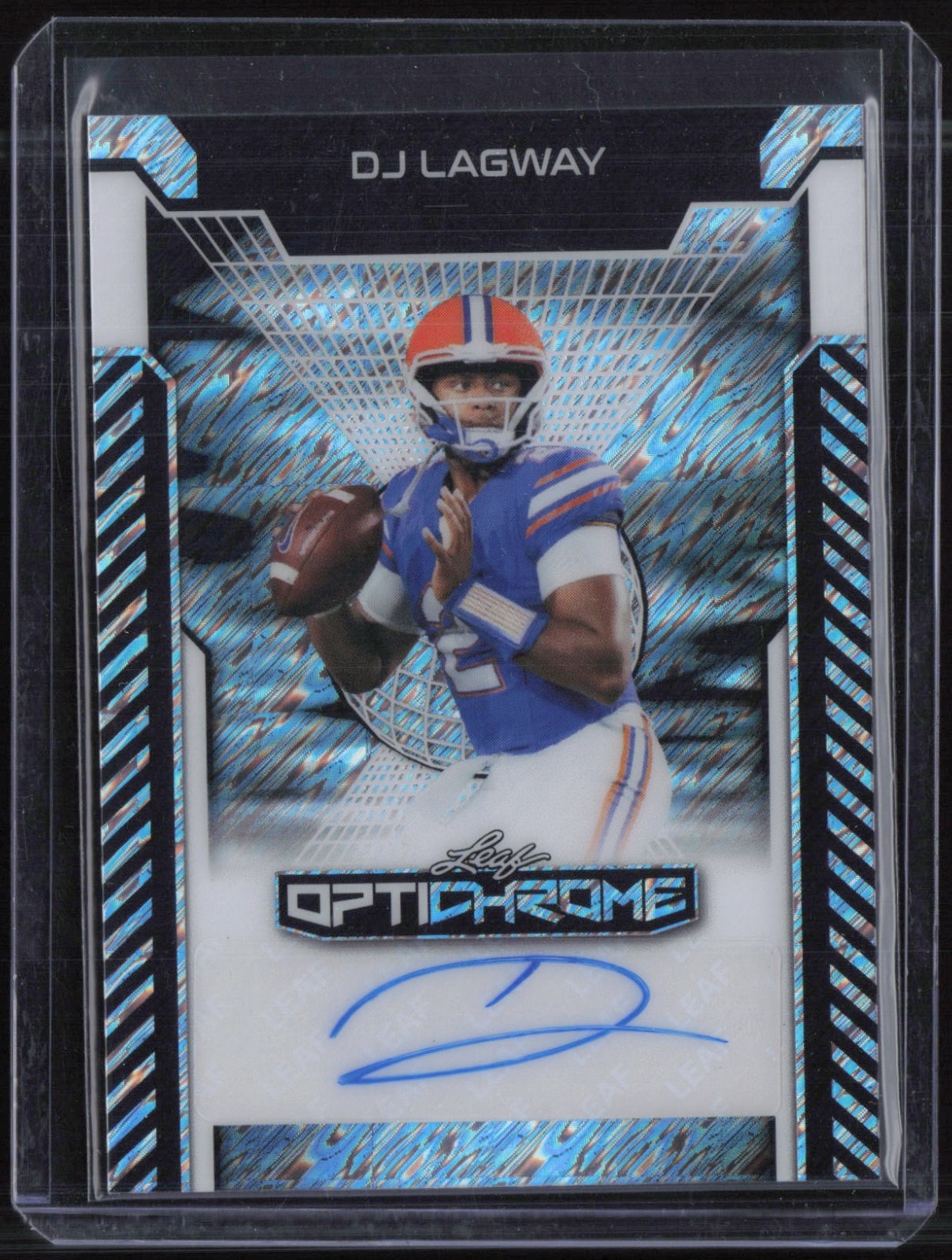 2025 Leaf Optichrome Shimmer Silver DJ Lagway 1/10 Auto Autograph