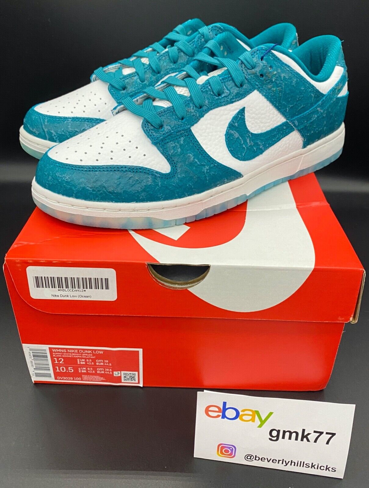 Nike Dunk Low Ocean Size 12W/10.5M DV3029-100 BRAND NEW Nike Dunk Low Ocean Size 12W/10.5M DV3029-100 BRAND NEW