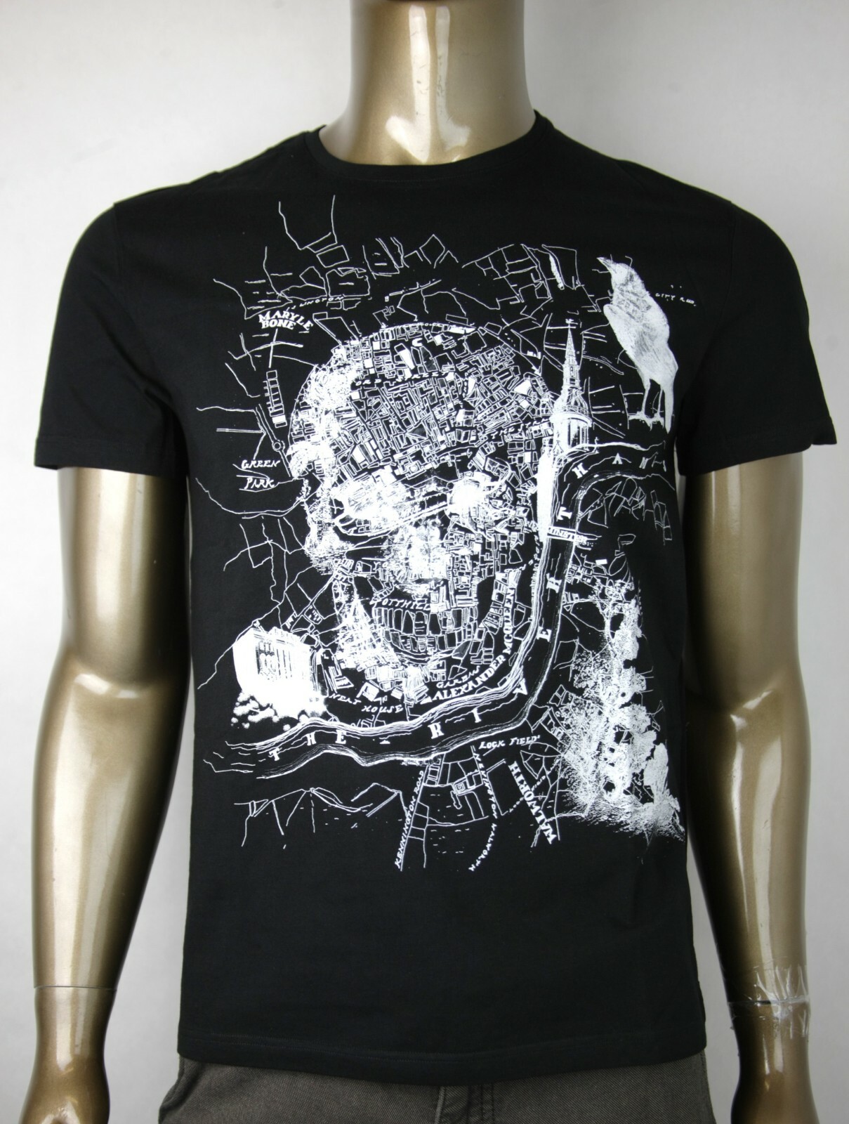 Tシャツ・カットソー alexander mcqueen SS25 'Skull' shirt (809346QNAAX 9000) Men's Skull T-shirt in Grey & Silver | McQueen US