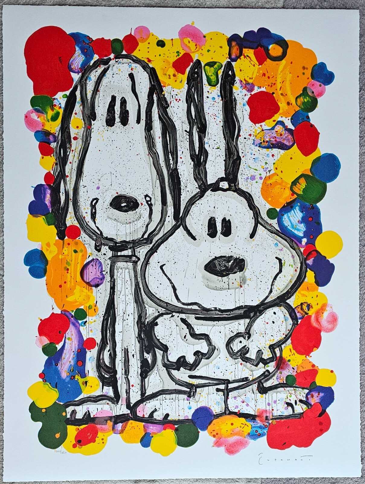 TOM EVERHART WAIT WATCHERS PEANUTS COOL SNOOPY Hand signed
