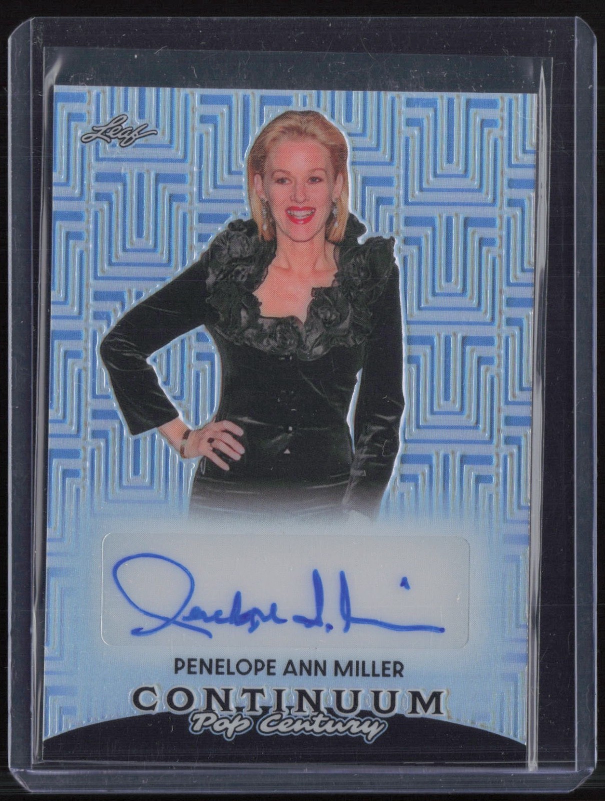 2023 Leaf Pop Century Continuum Blue Penelope Ann Miller Auto Autograph 13/25