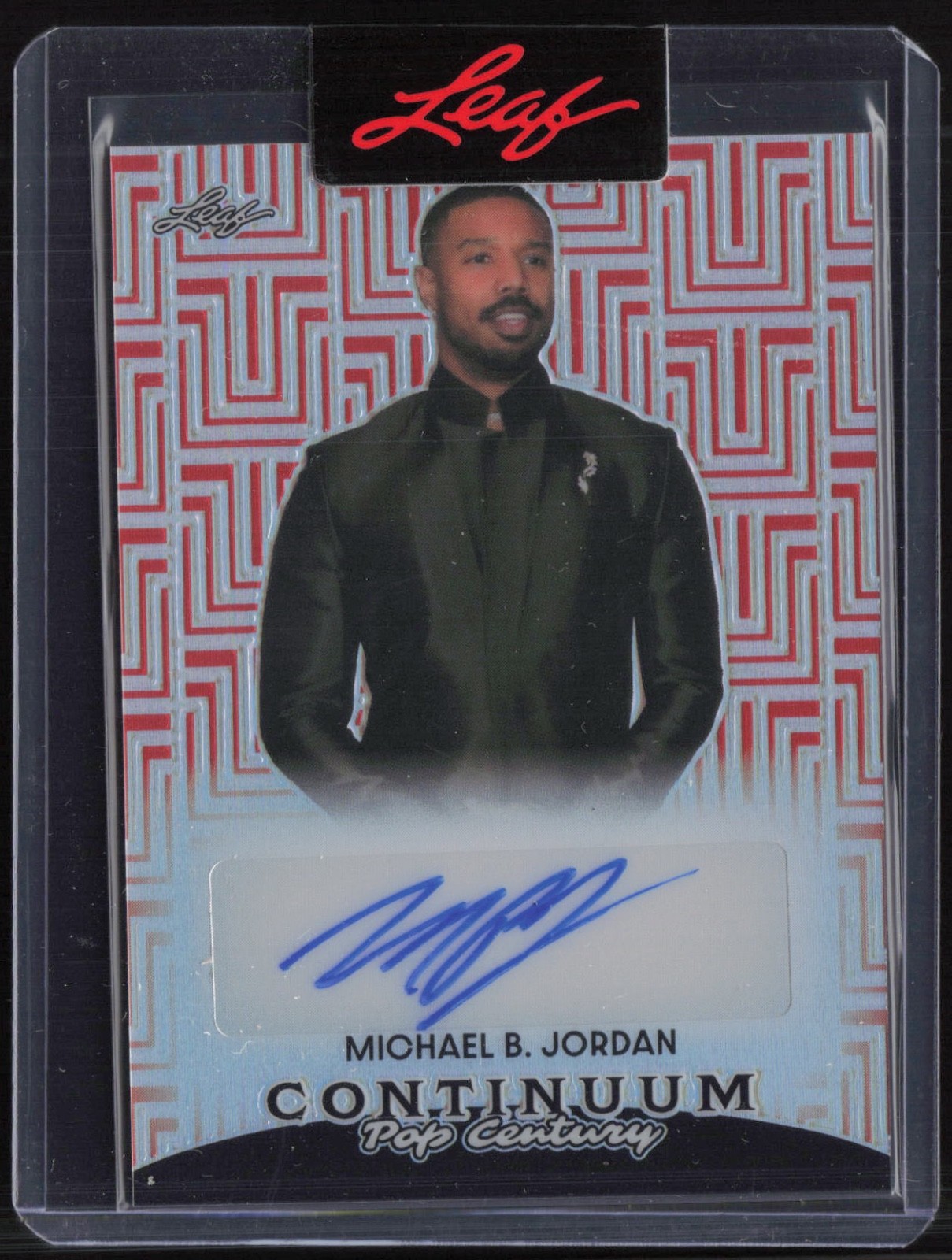 2023 Leaf Pop Century Continuum Red Michael B. Jordan Auto Autograph 18/49
