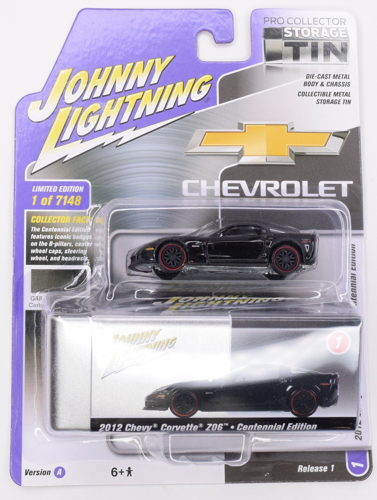 2021 JOHNNY LIGHTNING 2012 Chevy Corvette Z06 Black Limited 2021 JOHNNY LIGHTNING 2012 Chevy Corvette Z06 Black Limited