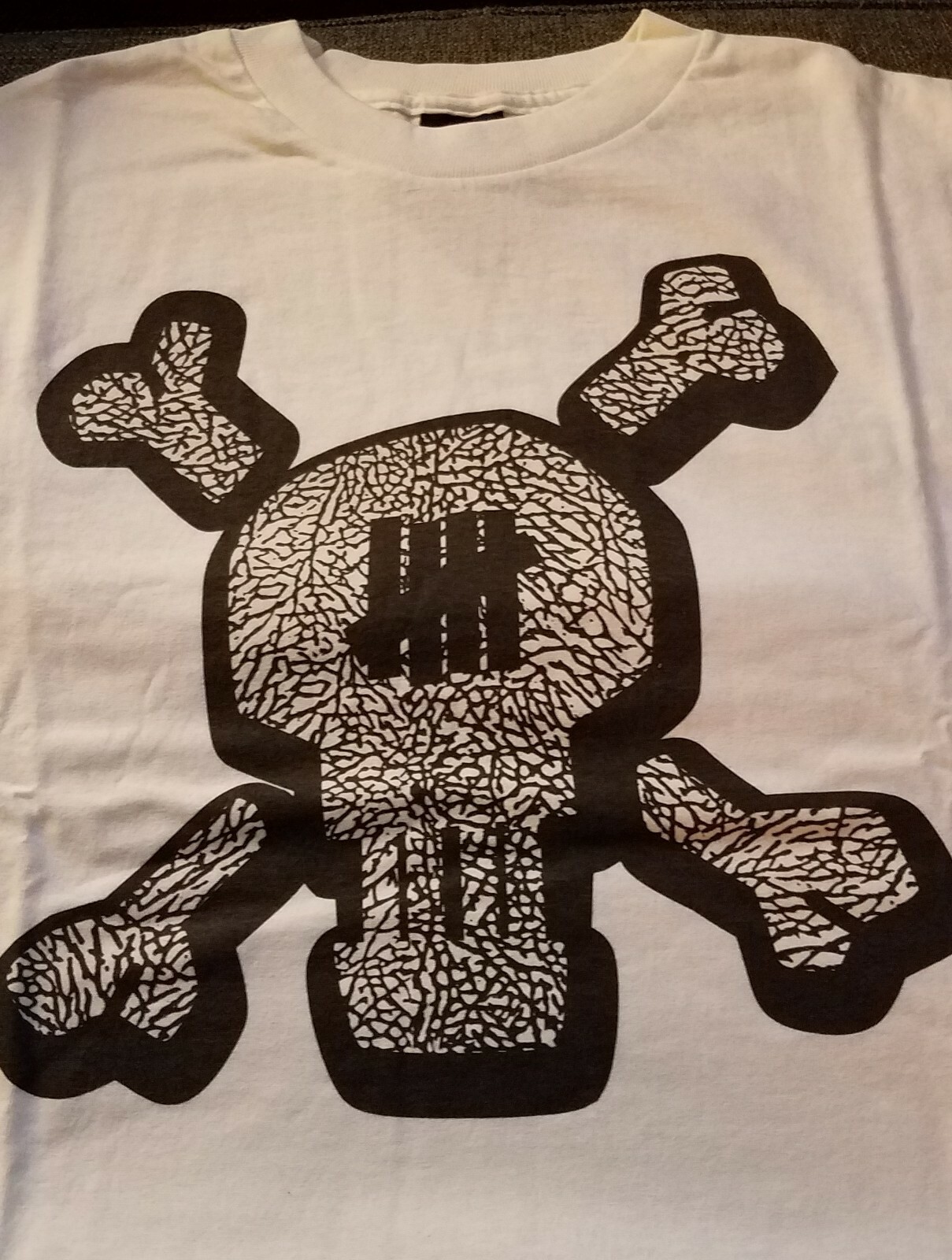 STUSSY UNDEFEATED Customade Skull Crossbones Cement Print