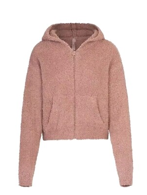 SKIMS by Kim Kardshian Cozy Knit Zip Up Hoodie Rose Clay Size S/M