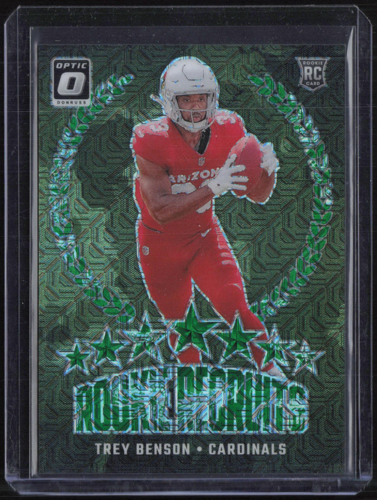 2024 Panini Donruss Optic Rookie Recruits Mojo Green #15 Trey Benson 13/24 RC