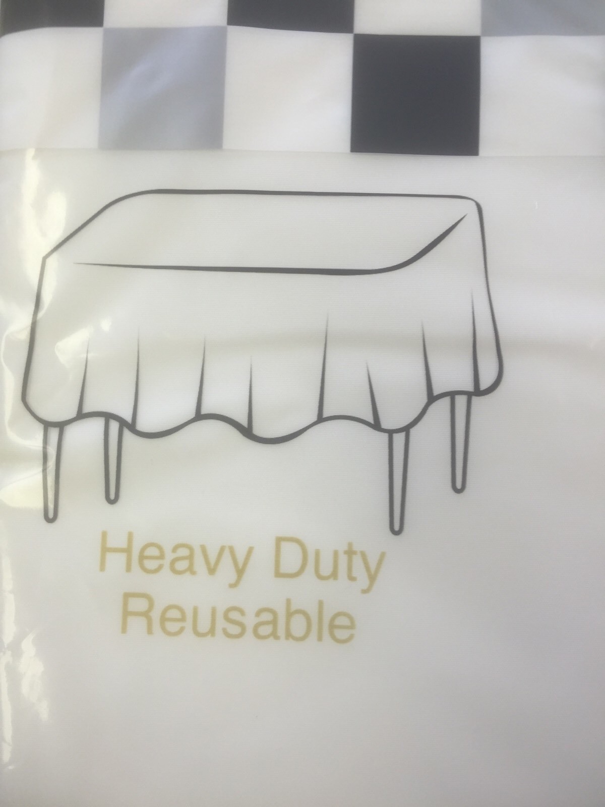 WHITE HEAVY DUTY  REUSABLE PLASTIC COVER (54