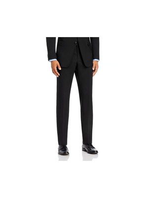

ZEGNA Мужские черные брюки без защипов, облегающие брюки, Черный, 120724847-6800GN
