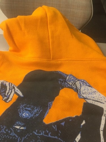 Pre-owned Red 2024 Billie Eilish Shirt Hoodie Large Hit Me Hard And Soft Tour Long Sleeve In Orange