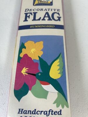 Meadow Creek Garden Flag Hummingbird  Flowers 28x40 Nylon