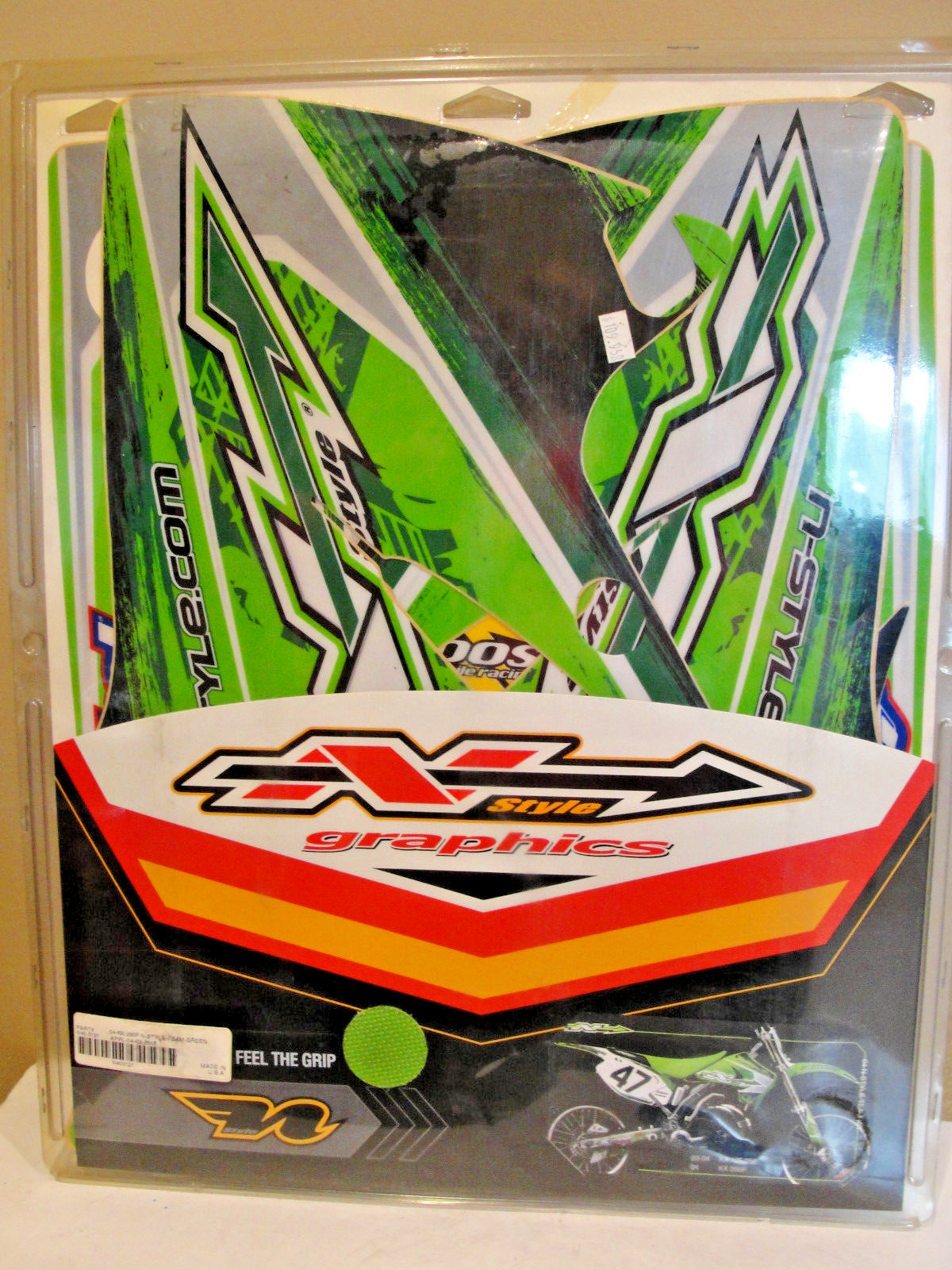 N-Style Basics Kawasaki Team Green Graphics Kit, # N40-3121