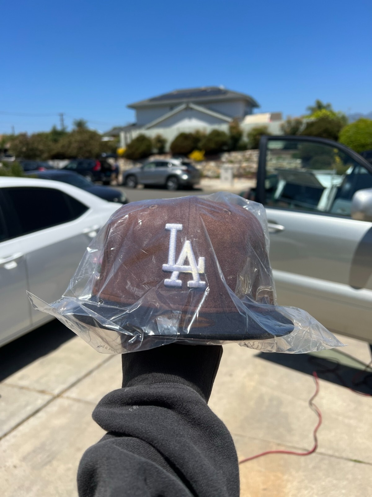 New Era x PS Reserve Pink Mocha Suede Dodgers 59Fifty Fitted