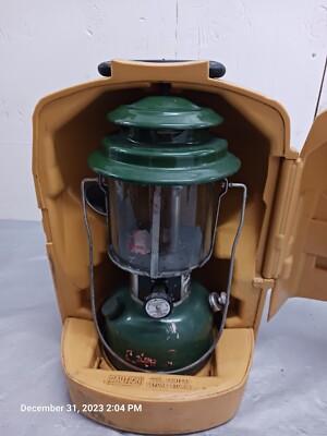 Coleman Lantern 220J #  7/78 Pyrex Glob yellow Claim Shell Case  Parts only
