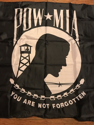 United States POW - MIA Black Polyester Flag w/ Brass Grommets 3' x 5' New