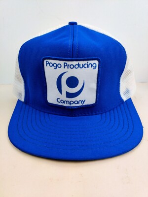Vintage USA MADE Pogo Producing Co Patch Trucker Hat Snapback Cap