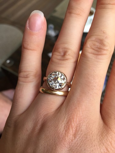 Antique Inspired Engagement Ring 9mm X 9m Antique Cushion Cut Moissanite