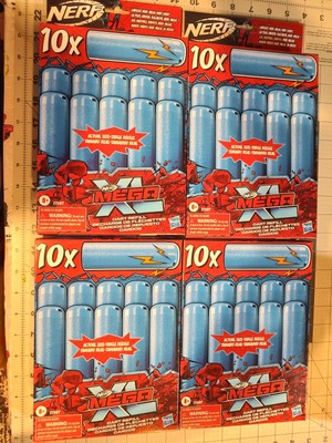 Nerf MEGA XL Dart 10x Refills, Lot of 4