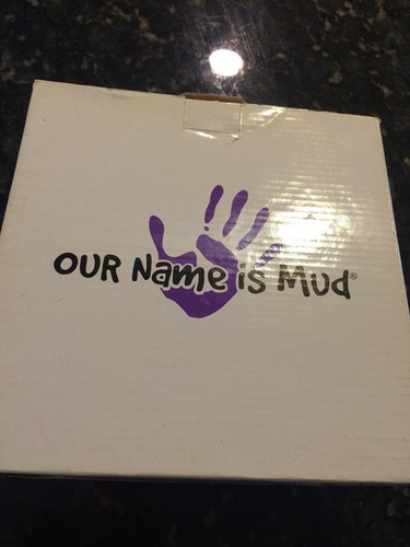 OUR NAME IS MUD LORRIE VEASEY CERAMIC DOG BOWL DISH- GOOD DOG- NEW