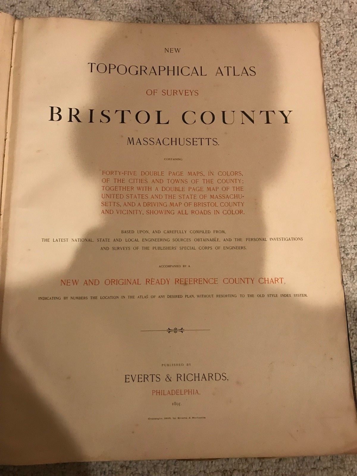 ATLAS OF SURVEYS BRISTOL CO. MASSACHUSETTS 1895 Maps
