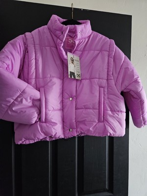 Culture Couture Purple Puffer Coat Small NWT MSRP $69.99