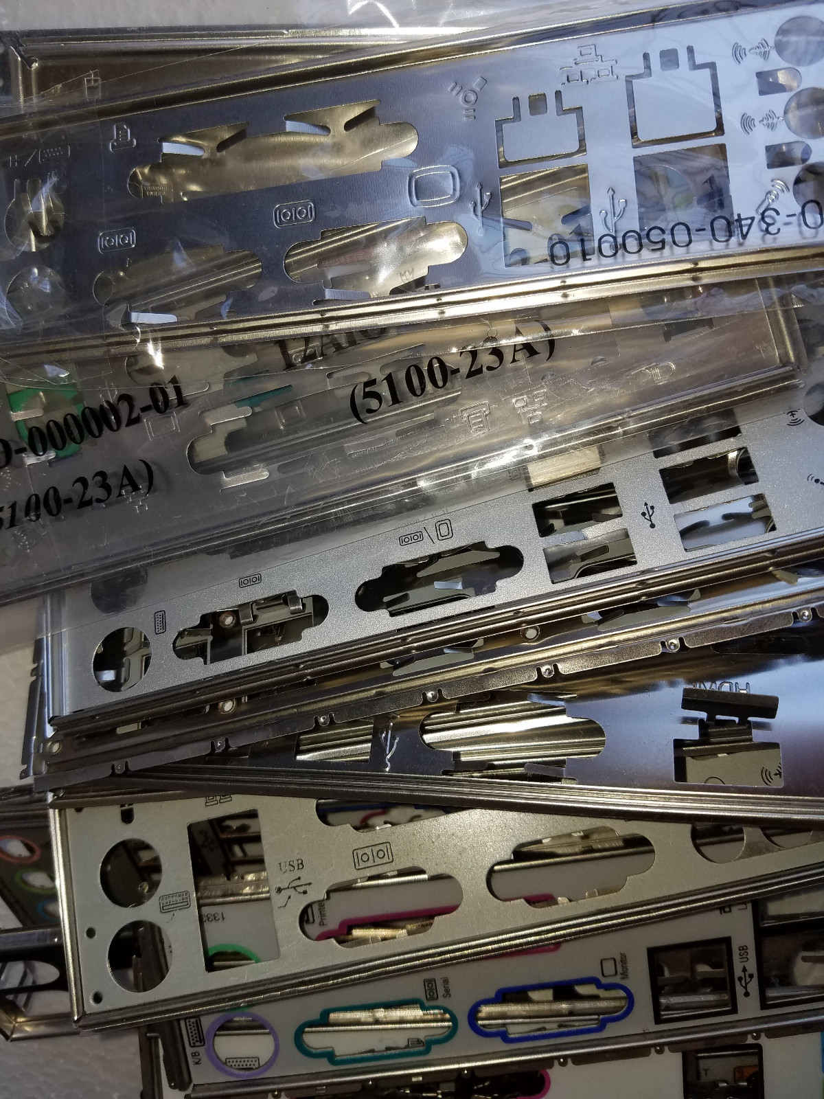 Lot of 30+ Computer Case Back Plate I/O Shield Plate For Motherboard
