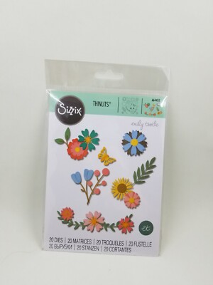 Sizzix Thinlits Emily Tootle Petite Petals Flowers Floral 664455 Dies 