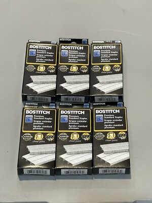 Bostitch SBS191/4CPR-PDQ Premium Standard Staples 1/4''  6-Boxes: 30,000 Staples