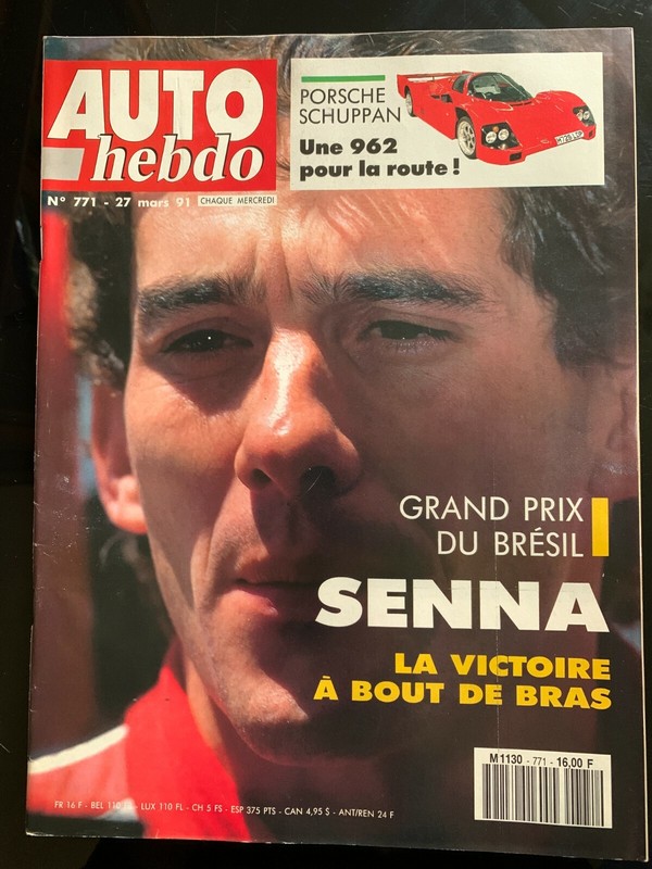 Auto Hebdo 771 Du 27/03/1991; Grand Prix Du BrÃ©Sil; Senna/ Porsche Schuppan