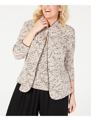 

ALEX EVENINGS WOMAN Женская белая майка на бретельках с круглым вырезом и блестками, плюс, Белый