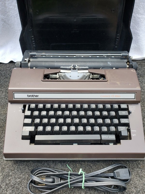 Brother typewriter photos of Brother CorrectORiter by year then