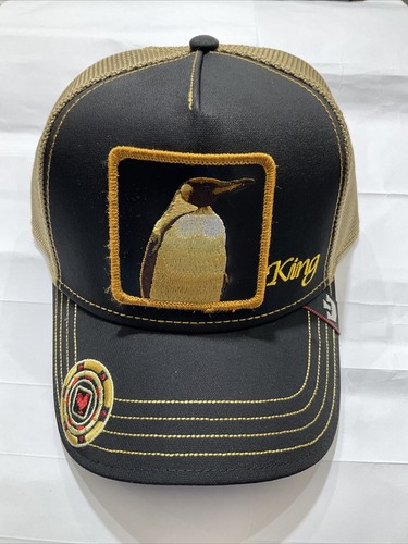 Goorin Bros The Farm Black/Gold King Penguin Casino Trucker  display picture 2