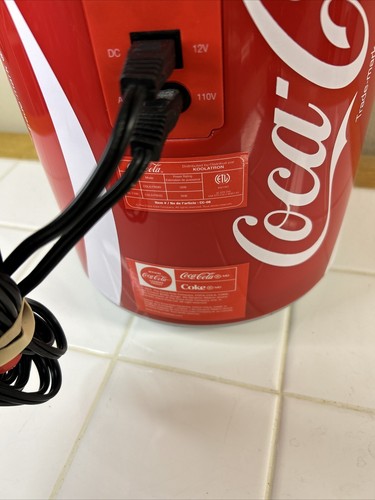 Coca Cola Can Shaped Red Portable Mini Fridge Cooler 8 Cans 12V DC or 110V AC