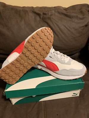 Puma Rider Fv Essential Lace Up Mens White Sneakers Casual Shoes 38718002