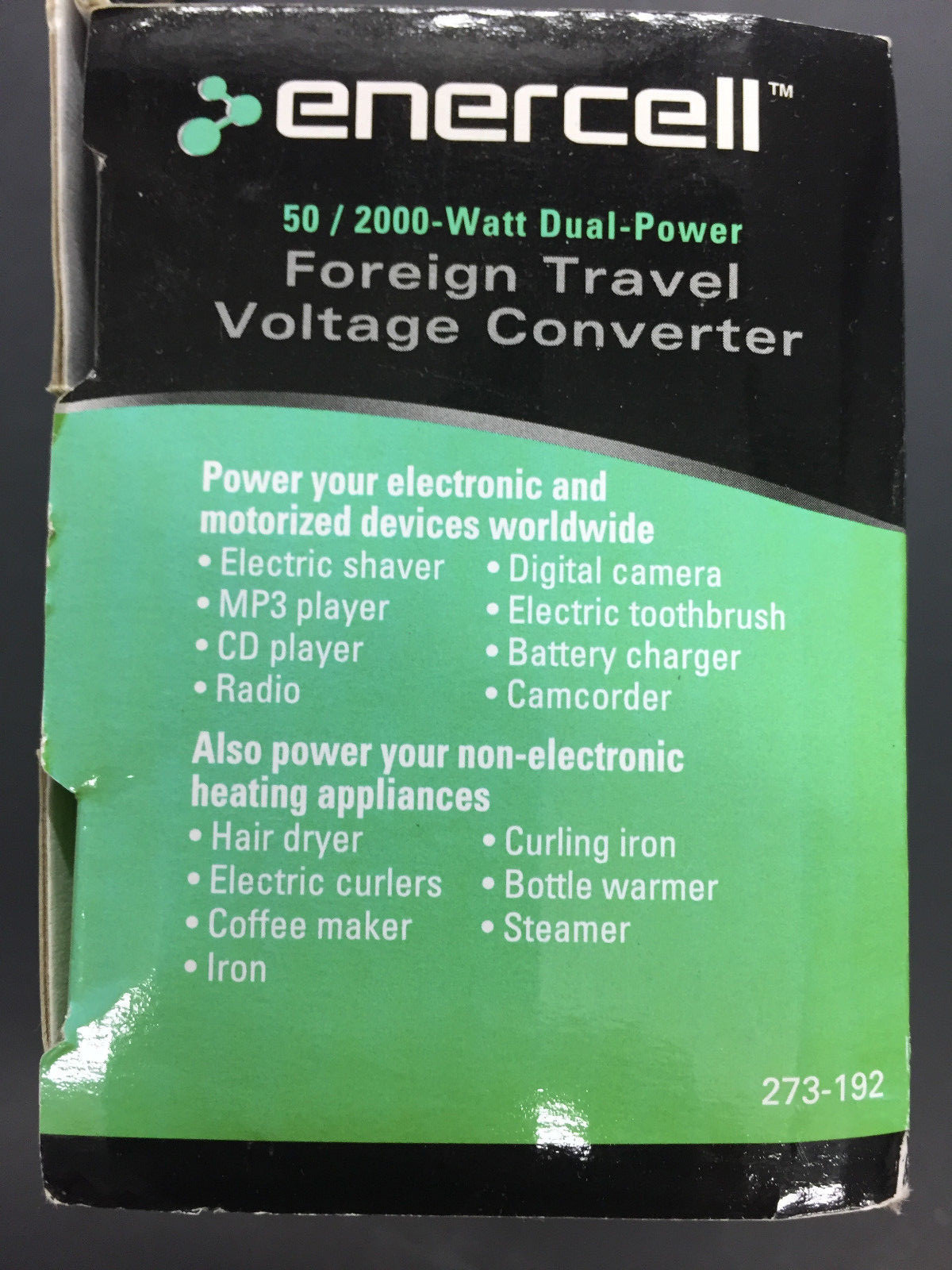 Enercell 50/2000 Watt Dual-Power Foreign Travel Voltage Converter 273-192  NEW