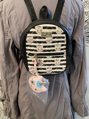 Betsey Johnson Mini Backpack Unicorn Cat purse NWT