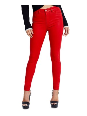 

GUESS Женские красные узкие брюки, Красный, W93AB4D3A52