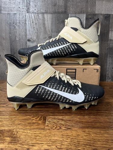 Nike Alpha Menace Pro 2 Mid Football Cleats Black/Gold