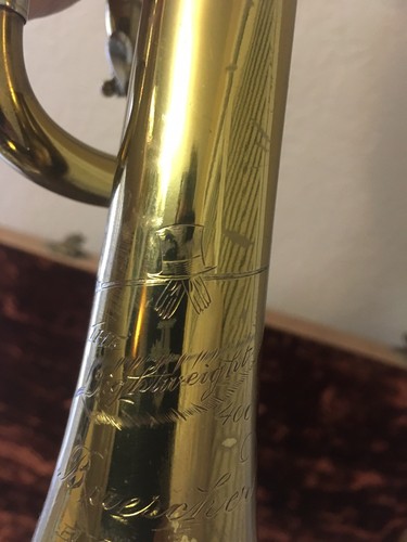 Vintage 1950 Beuscher Lightweight 400 Top Hat & Cane Trumpet W/Mouthpiece & Case