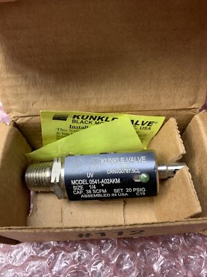New Kunkle Valve 0541-A02AKM 1/4'' 20 Psig